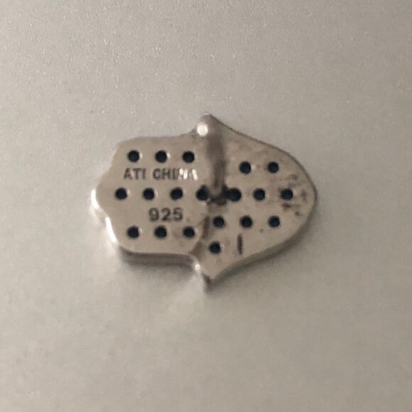 Nano Sterling Silver 925 Blue Lab Created Opal Hamsa Hand Stud Earrings - Picture 5 of 5